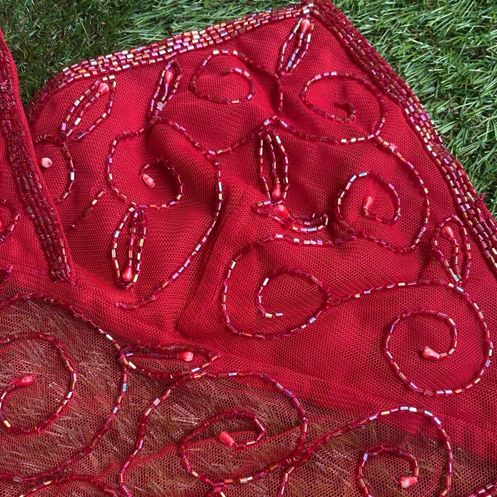 Beaded Red Top - Picture 6 of 17